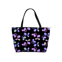 Purple Garden Shoulder Handbags by Valentinaart