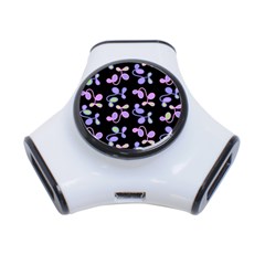 Purple Garden 3-port Usb Hub by Valentinaart