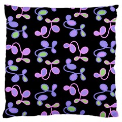 Purple Garden Large Cushion Case (one Side) by Valentinaart