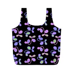 Purple Garden Full Print Recycle Bags (m)  by Valentinaart