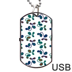 Green Garden Dog Tag Usb Flash (one Side) by Valentinaart