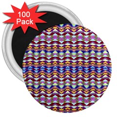 Ethnic Colorful Pattern 3  Magnets (100 Pack) by dflcprints