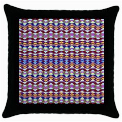 Ethnic Colorful Pattern Throw Pillow Case (black) by dflcprints