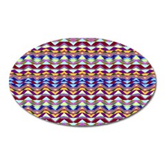 Ethnic Colorful Pattern Oval Magnet