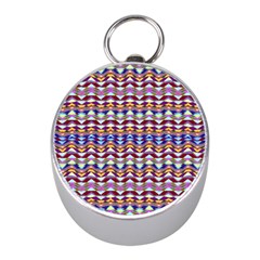 Ethnic Colorful Pattern Mini Silver Compasses by dflcprints