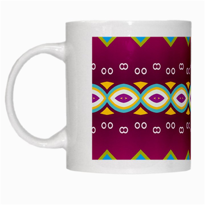 Rhombus and ovals chains                                                                                                               White Mug