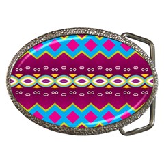 Rhombus And Ovals Chains                                                                                                               			belt Buckle by LalyLauraFLM