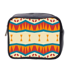 Mirrored Shapes In Retro Colors                                                                                                                 Mini Toiletries Bag (two Sides) by LalyLauraFLM