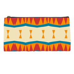 Mirrored Shapes In Retro Colors                                                                                                                 	pencil Case by LalyLauraFLM