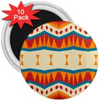 Mirrored shapes in retro colors                                                                                                                 			3  Magnet (10 pack) Front