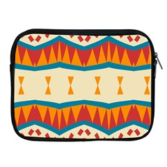 Mirrored Shapes In Retro Colors                                                                                                                			apple Ipad 2/3/4 Zipper Case by LalyLauraFLM