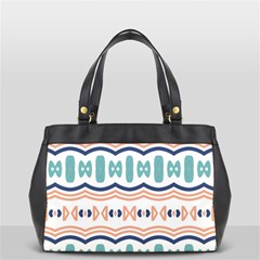 Shapes And Waves                                                                                                                  Oversize Office Handbag (2 Sides) by LalyLauraFLM