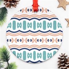 Shapes And Waves                                                                                                                  			ornament (round) by LalyLauraFLM