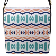 Shapes And Waves                                                                                                                  			flap Closure Messenger Bag (s) by LalyLauraFLM