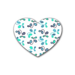 Blue Garden Heart Coaster (4 Pack)  by Valentinaart