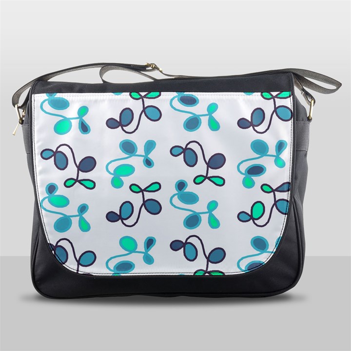 Blue garden Messenger Bags