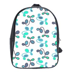 Blue Garden School Bags (xl)  by Valentinaart