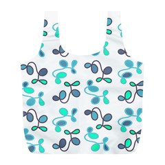 Blue Garden Full Print Recycle Bags (l)  by Valentinaart