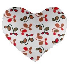 Simple Garden Large 19  Premium Flano Heart Shape Cushions by Valentinaart