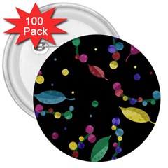 Space Garden 3  Buttons (100 Pack)  by Valentinaart