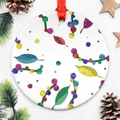 Abstract Floral Design Ornament (round)  by Valentinaart