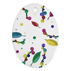 Abstract Floral Design Oval Ornament (two Sides) by Valentinaart