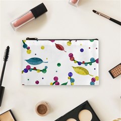 Abstract Floral Design Cosmetic Bag (small)  by Valentinaart