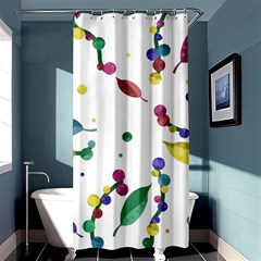 Abstract Floral Design Shower Curtain 36  X 72  (stall)  by Valentinaart