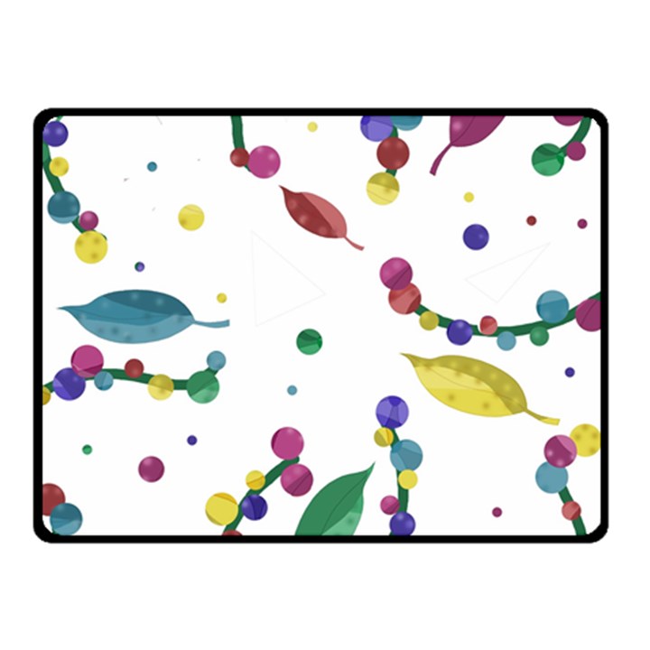 Abstract floral design Double Sided Fleece Blanket (Small) 