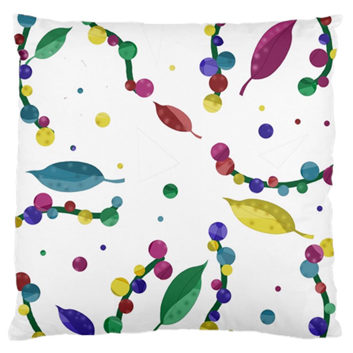 Abstract floral design Standard Flano Cushion Case (One Side)