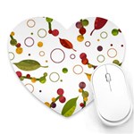 Adorable floral design Heart Mousepads Front