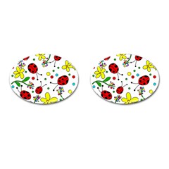 Ladybugs Cufflinks (oval) by Valentinaart