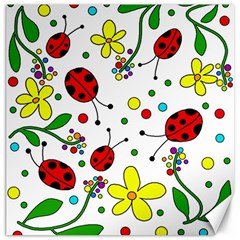 Ladybugs Canvas 16  X 16   by Valentinaart