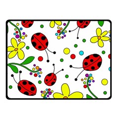 Ladybugs Fleece Blanket (small) by Valentinaart