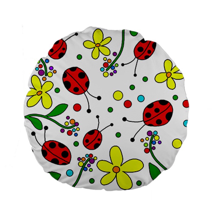 Ladybugs Standard 15  Premium Round Cushions