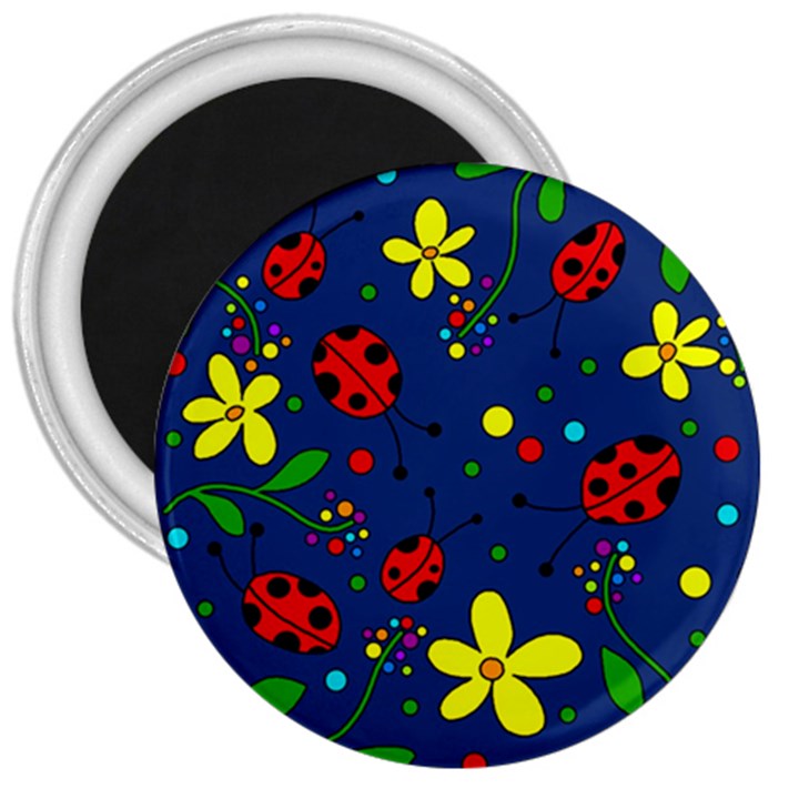 Ladybugs - blue 3  Magnets