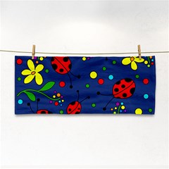 Ladybugs - Blue Cosmetic Storage Cases by Valentinaart