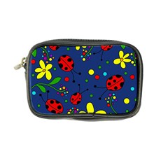 Ladybugs - Blue Coin Purse by Valentinaart