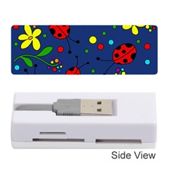 Ladybugs - Blue Memory Card Reader (stick)  by Valentinaart