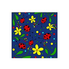 Ladybugs - Blue Satin Bandana Scarf by Valentinaart