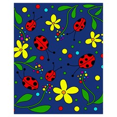 Ladybugs - Blue Drawstring Bag (small) by Valentinaart