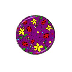 Ladybugs - Purple Hat Clip Ball Marker (10 Pack) by Valentinaart