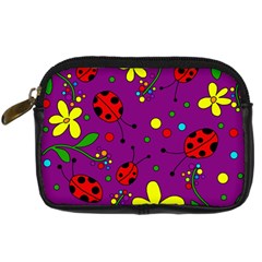 Ladybugs - Purple Digital Camera Cases by Valentinaart