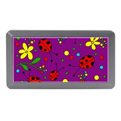 Ladybugs - Purple Memory Card Reader (mini) by Valentinaart