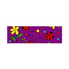 Ladybugs - Purple Satin Scarf (oblong) by Valentinaart