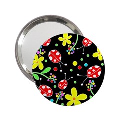 Flowers And Ladybugs 2 25  Handbag Mirrors by Valentinaart