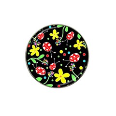 Flowers And Ladybugs Hat Clip Ball Marker (4 Pack) by Valentinaart