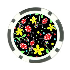 Flowers And Ladybugs Poker Chip Card Guards (10 Pack)  by Valentinaart