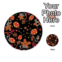 Flowers And Ladybugs 2 Playing Cards 54 (round) 