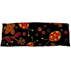 Flowers And Ladybugs 2 Body Pillow Case (dakimakura) by Valentinaart